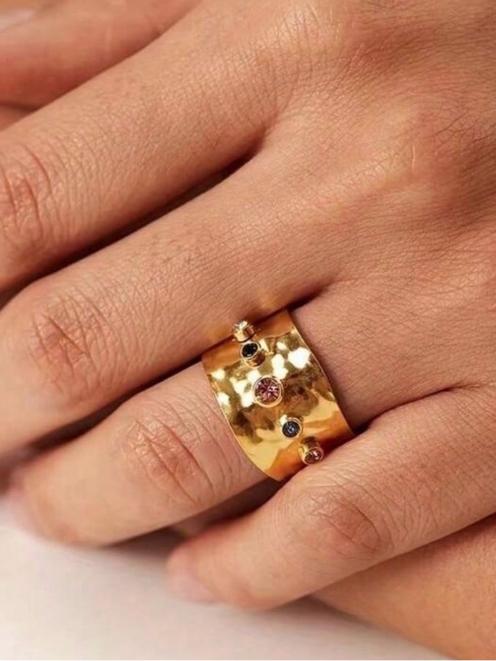 Gold Wide Band Ring M739